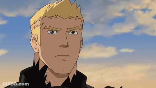 A Cartoon Drawing Of A Man With His Eyes Closed And His Hair Covered In Black Liquid GIF