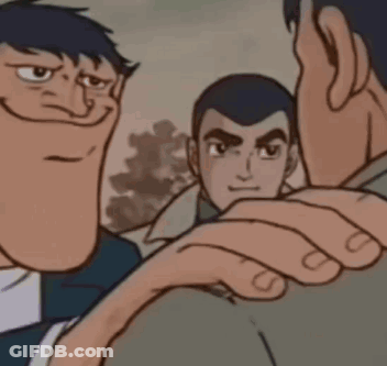A Cartoon Drawing Of A Man With His Mouth Open GIF