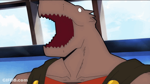 A Cartoon Drawing Of A Man With His Mouth Wide Open GIF