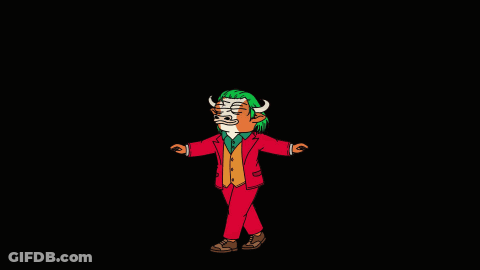 A Cartoon Drawing Of A Man With Horns And A Beard GIF