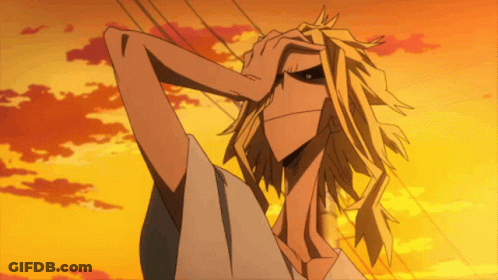 A Cartoon Drawing Of A Man With Long Hair Covering His Face With His Hand GIF