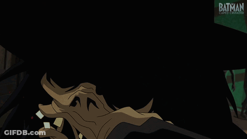 A Cartoon Drawing Of A Man With The Word Batman On The Bottom GIF