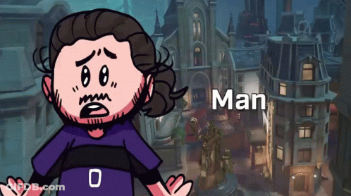A Cartoon Drawing Of A Man With The Word Man Behind Him GIF