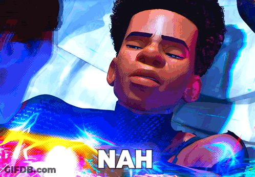 A Cartoon Drawing Of A Man With The Word Nah On The Bottom GIF