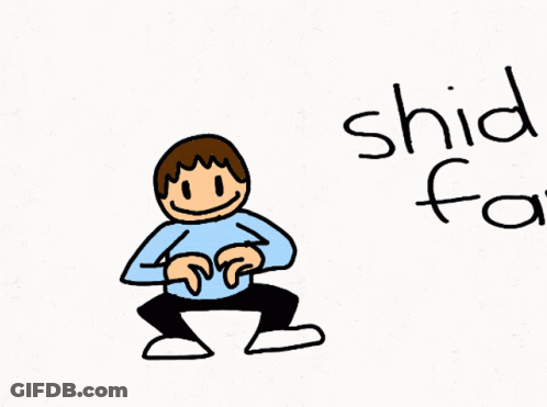 A Cartoon Drawing Of A Man With The Words ' Shid Fa ' Written Below Him GIF