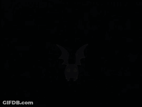 A Cartoon Drawing Of A Man With Wings And A Bat On His Back GIF