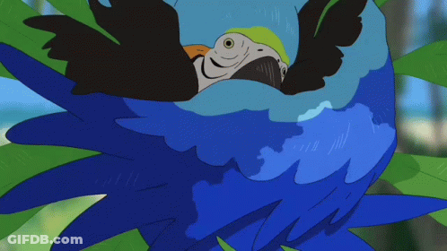 A Cartoon Drawing Of A Man With Wings And A Sad Look On His Face GIF