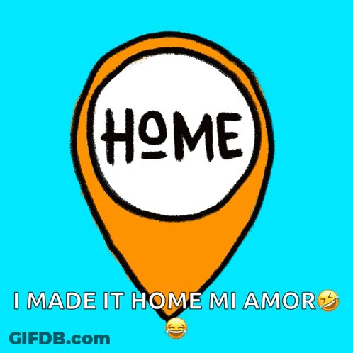 Map Pin With Home Text GIF