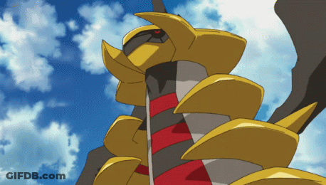 A Cartoon Drawing Of A Monster With A Blue Sky Behind It GIF