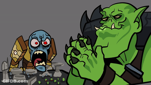A Cartoon Drawing Of A Monster With A Clock On His Chest GIF