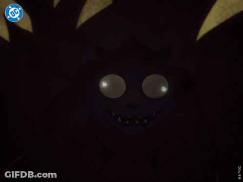 A Cartoon Drawing Of A Monster With A Dc Logo On The Bottom GIF