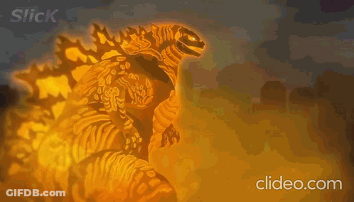 A Cartoon Drawing Of A Monster With A Flame Coming Out Of It 'S Mouth . GIF