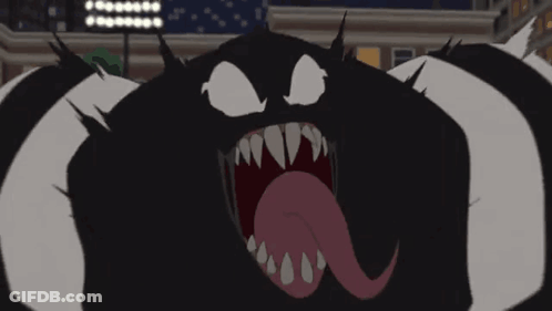 A Cartoon Drawing Of A Monster With A Long Tongue Sticking Out . GIF