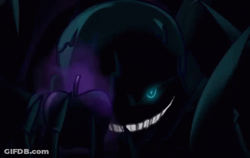 A Cartoon Drawing Of A Monster With A Purple Background GIF