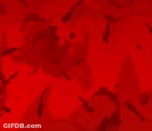 A Cartoon Drawing Of A Monster With A Red Background .. GIF
