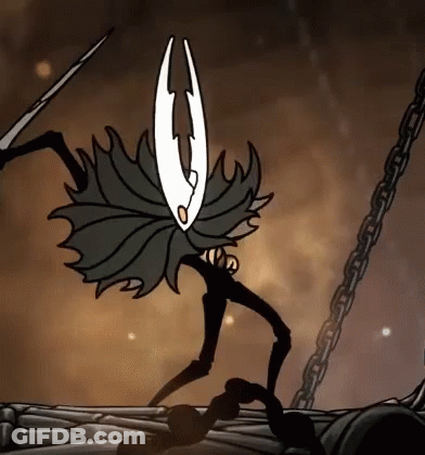 A Cartoon Drawing Of A Monster With A Sword And Chains Behind It GIF