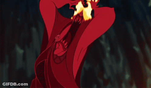 A Cartoon Drawing Of A Monster With Flames Coming Out Of His Face GIF