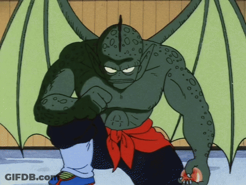 A Cartoon Drawing Of A Monster With Green Wings GIF