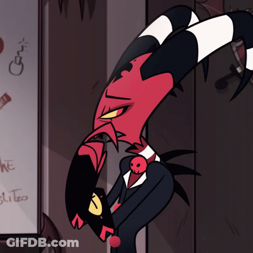 Cartoon Monster With He Written On Wall GIF