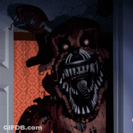 A Cartoon Drawing Of A Monster With The Word Nightmare On It GIF