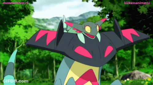 A Cartoon Drawing Of A Monster With The Words Kickassanime.cc Written Below It GIF