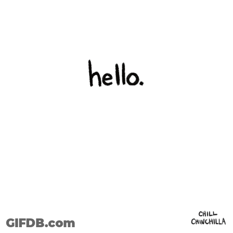A Cartoon Drawing Of A Mouse With The Words Hello Above It GIF