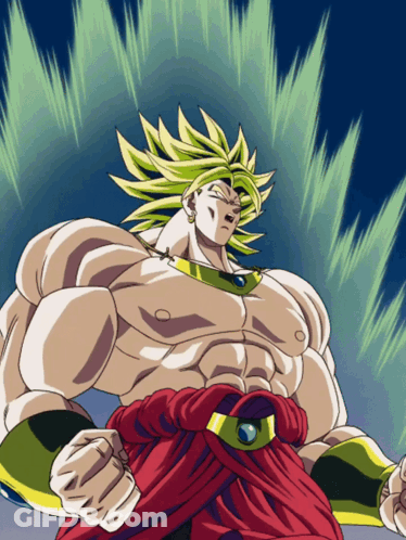 A Cartoon Drawing Of A Muscular Man With A Red And Yellow Belt GIF