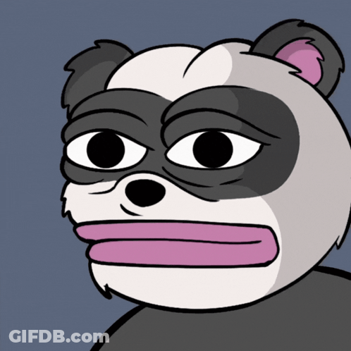 Cartoon Panda With Pink Tongue GIF