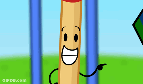 A Cartoon Drawing Of A Pencil With A Face And Hands GIF