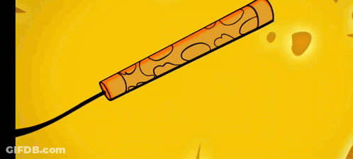 A Cartoon Drawing Of A Person Holding A Piece Of Cheese GIF