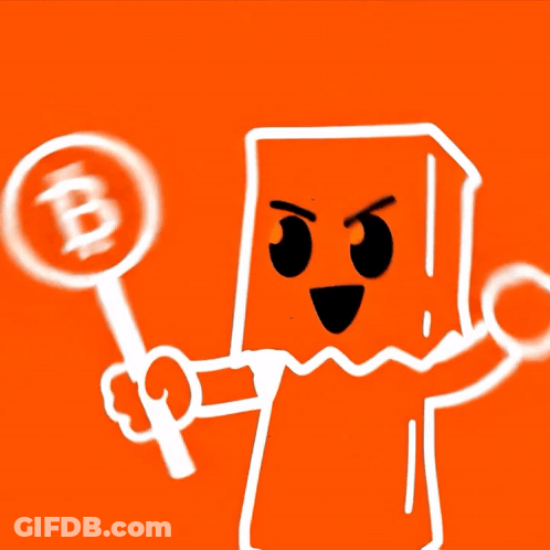 A Cartoon Drawing Of A Person Holding A Sign With A Dollar Sign On It GIF