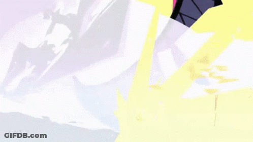 A Cartoon Drawing Of A Person Holding A Sword With A Purple Background GIF