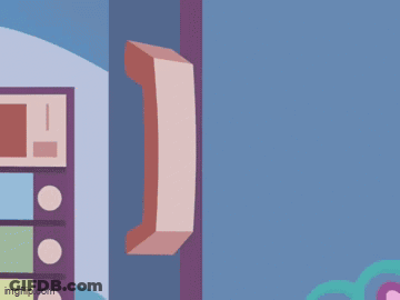 A Cartoon Drawing Of A Person Holding A Telephone Handle GIF
