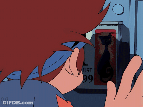 A Cartoon Drawing Of A Person Looking At A Box That Says Must 99 On It GIF