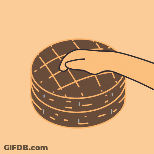 A Cartoon Drawing Of A Person Putting A Bunch Of Dumplings In A Steamer GIF