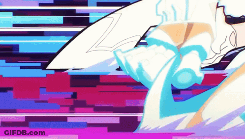 A Cartoon Drawing Of A Person 'S Face With A Purple Background GIF