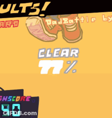 A Cartoon Drawing Of A Person 'S Feet Says Clear 77 % GIF