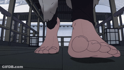 A Cartoon Drawing Of A Person 'S Feet With The Letters O On Them GIF