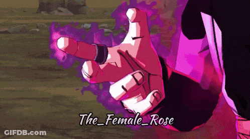 A Cartoon Drawing Of A Person 'S Hand With The Female Rose Written Below It GIF