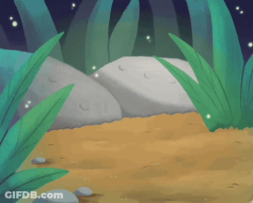 A Cartoon Drawing Of A Person Standing In A Field GIF
