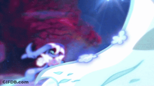 A Cartoon Drawing Of A Person With A Blue Swirl Around Their Head GIF