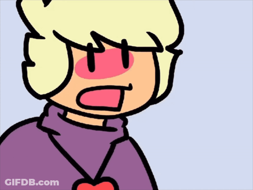 A Cartoon Drawing Of A Person With A Heart Necklace Around Their Neck GIF