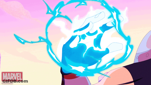 A Cartoon Drawing Of A Person With A Marvel Logo On The Bottom GIF