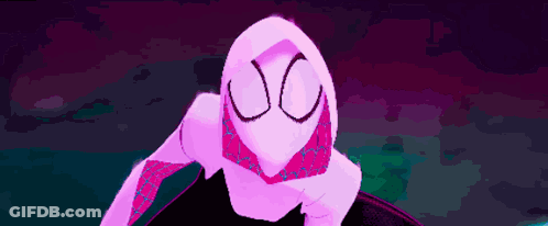 A Cartoon Drawing Of A Person With A Purple Background GIF