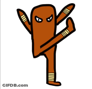 A Cartoon Drawing Of A Person With Bandages On Their Feet GIF
