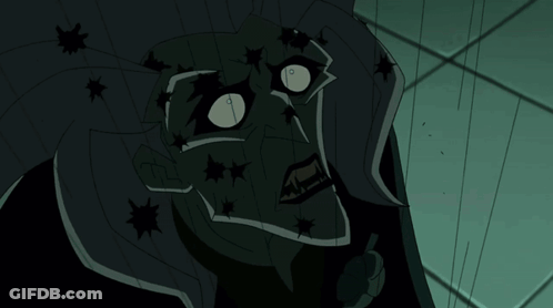 A Cartoon Drawing Of A Person With Leaves On His Face GIF