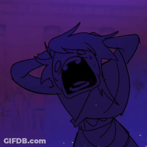 A Cartoon Drawing Of A Person With Their Mouth Wide Open GIF