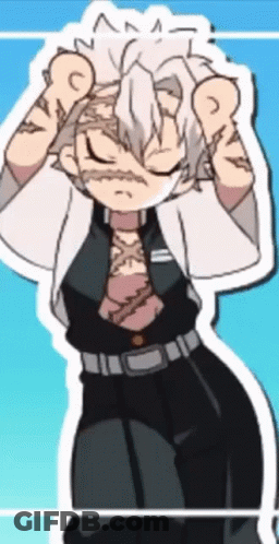 A Cartoon Drawing Of A Person With White Hair GIF