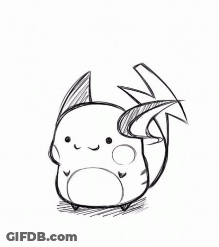 Pokemon With Lightning Bolt Tail Drawing GIF