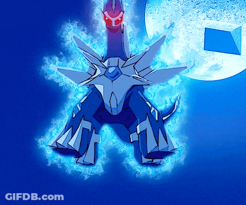 A Cartoon Drawing Of A Pokemon With Red Eyes GIF